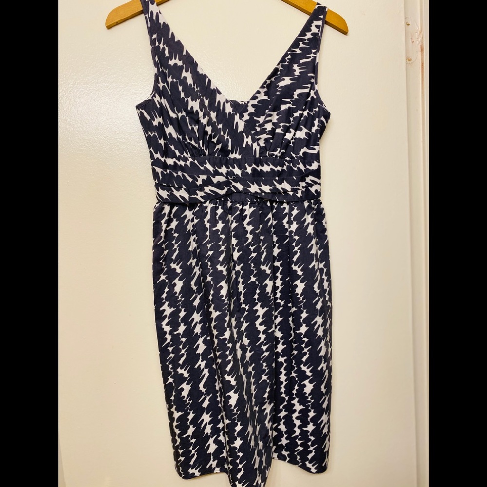 Ann Taylor grey and white dress